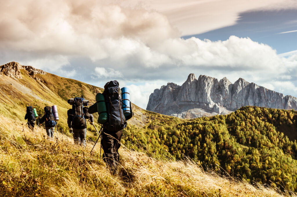 Outdoor hiking experience representing resilience, perspective, and overcoming work-related stress.
