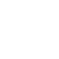 White icon of a shield with a star.