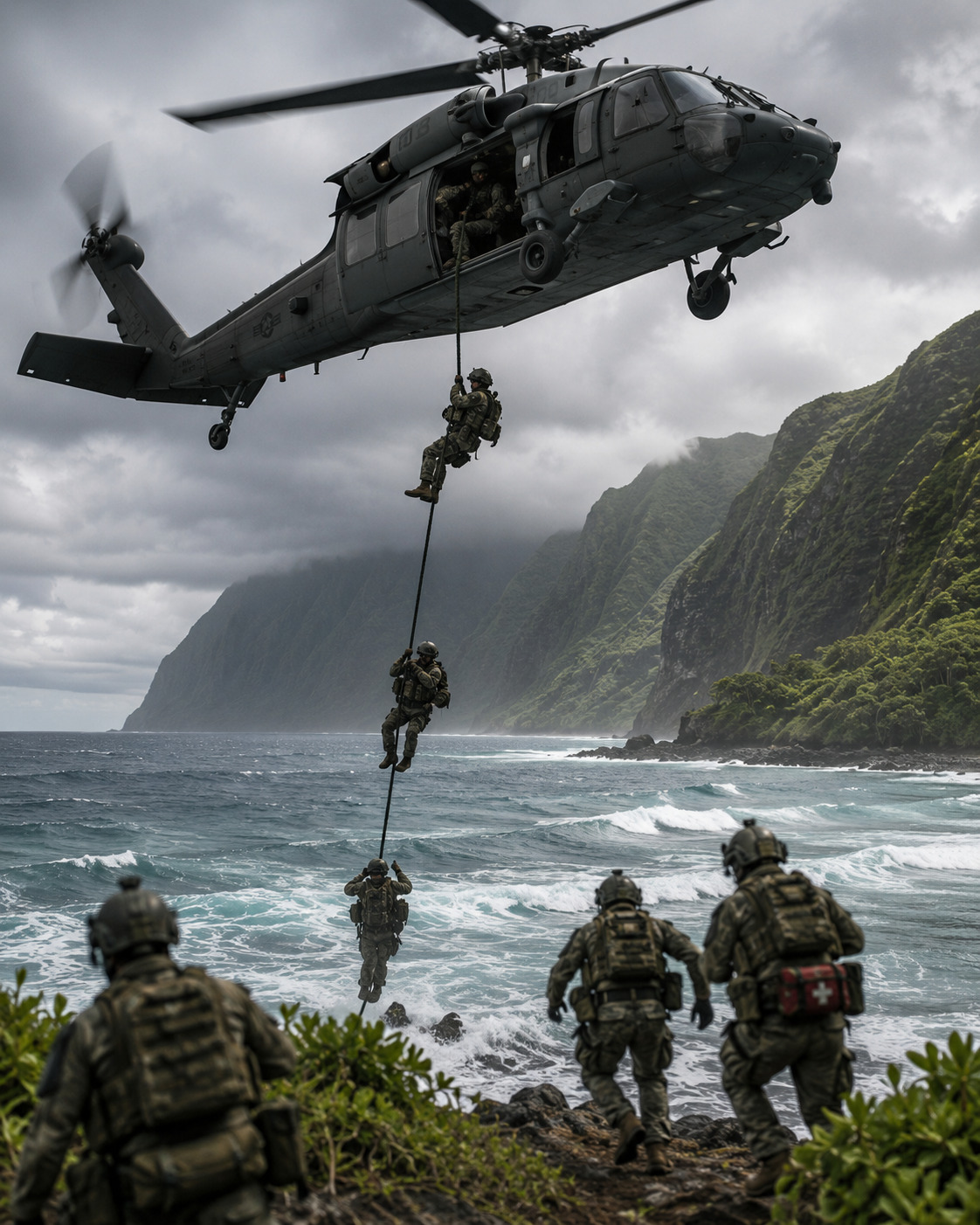 Search and rescue training exercise demonstrating operational readiness and emergency response capabilities.